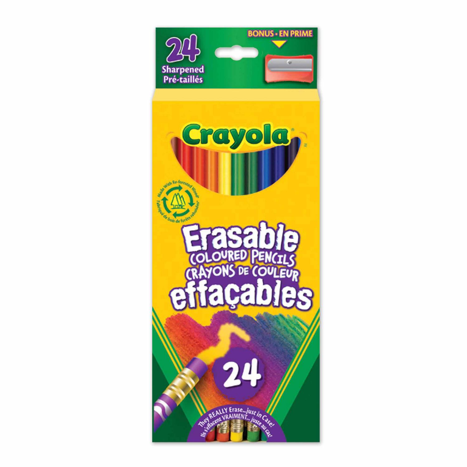 Crayola Erasable Coloured Pencils - 24 pack - Image 1